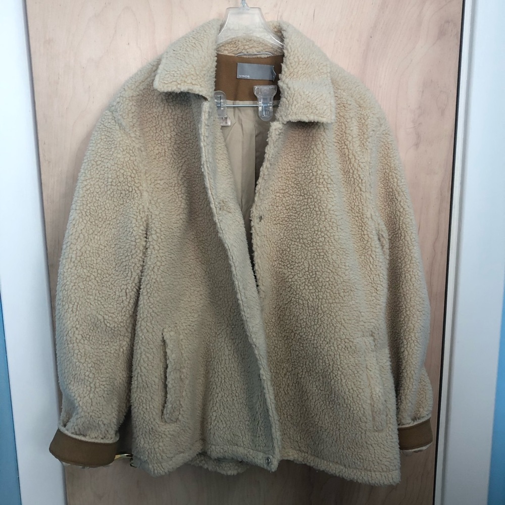 New Vince Teddy bear coat Size xl